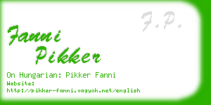 fanni pikker business card